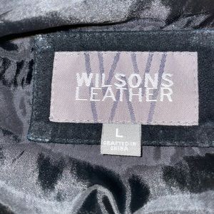 Black leather jacket size large